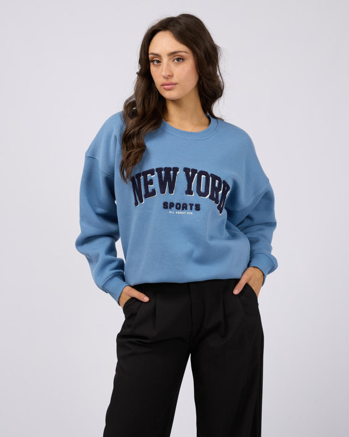 All About Eve - New York Oversized Crew Blue